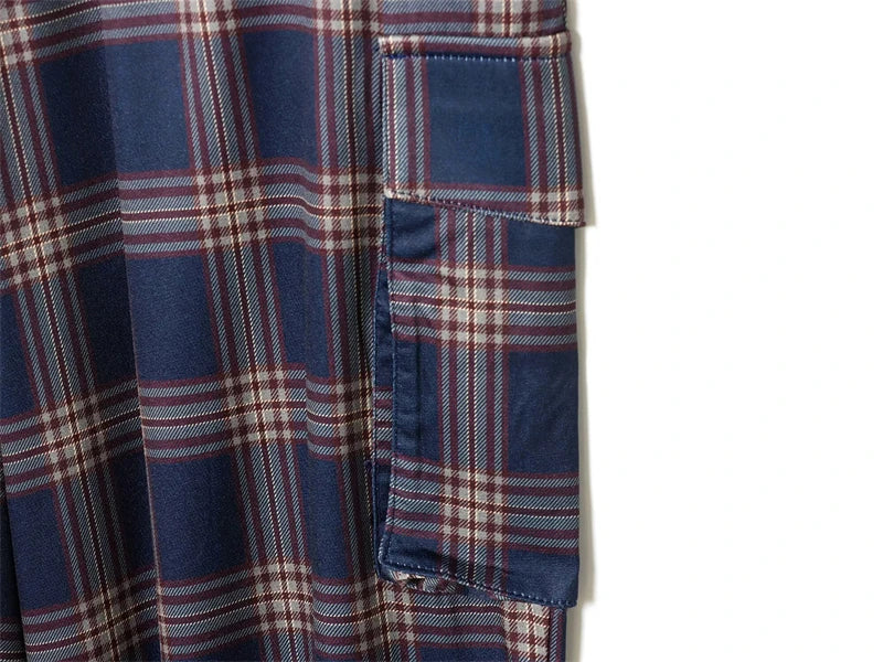 Women's Pant 2025 New Fashionable Checkered Lantern Cargo Pants for Women Casual Chic Women Trousers