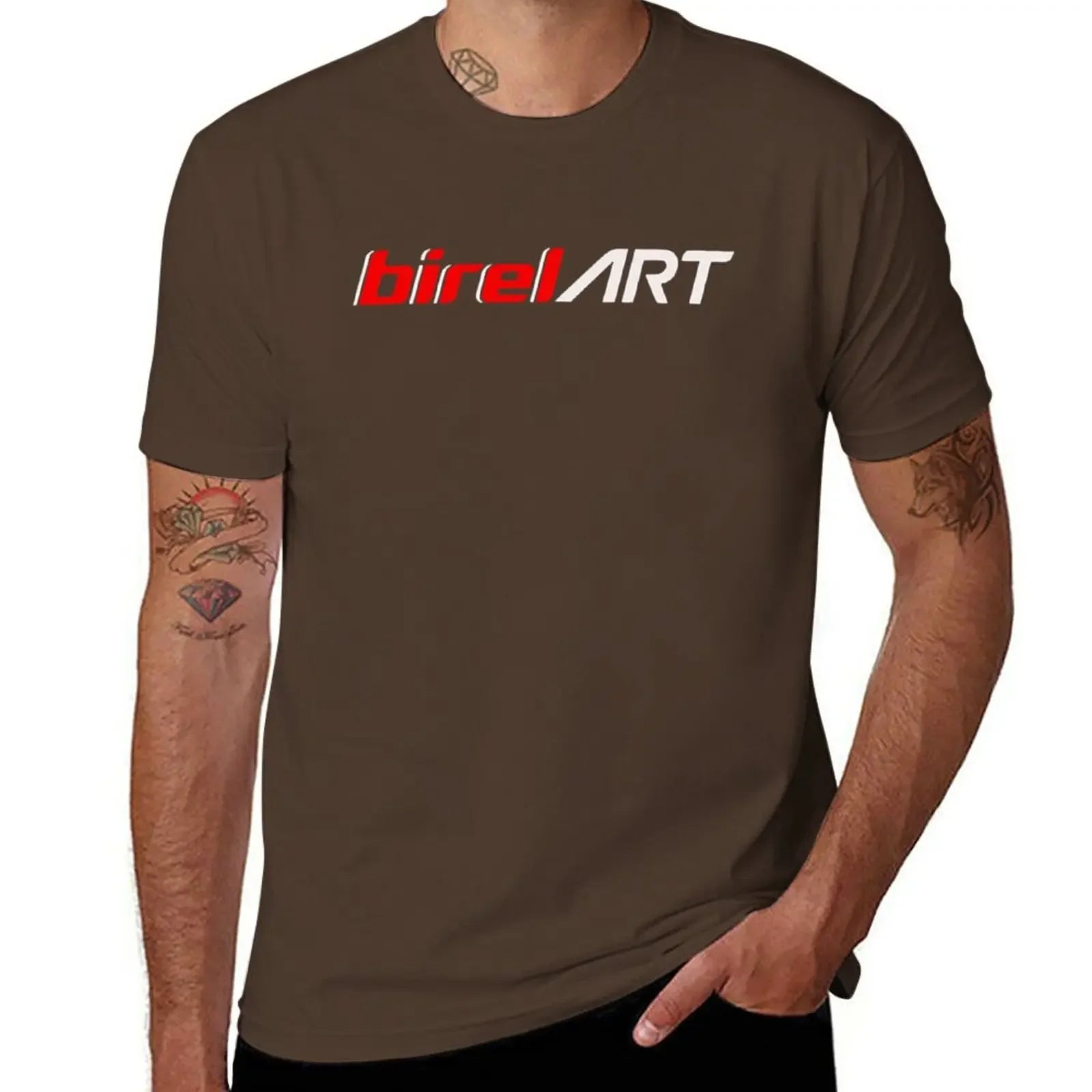 sweat shirts man clothes funny t shirts plus size tops t shirt for men New BIREL ART T-Shirt  Round Collar harajuku Crewneck2024