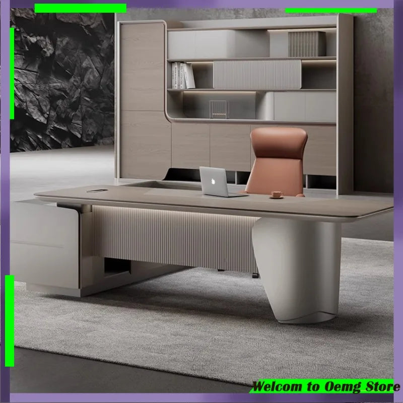 Contemporary Gaming Office Desk Luxury Modern Design Comfortable Workspace Organizer Escritorio Home Office Use Muebles Oficina