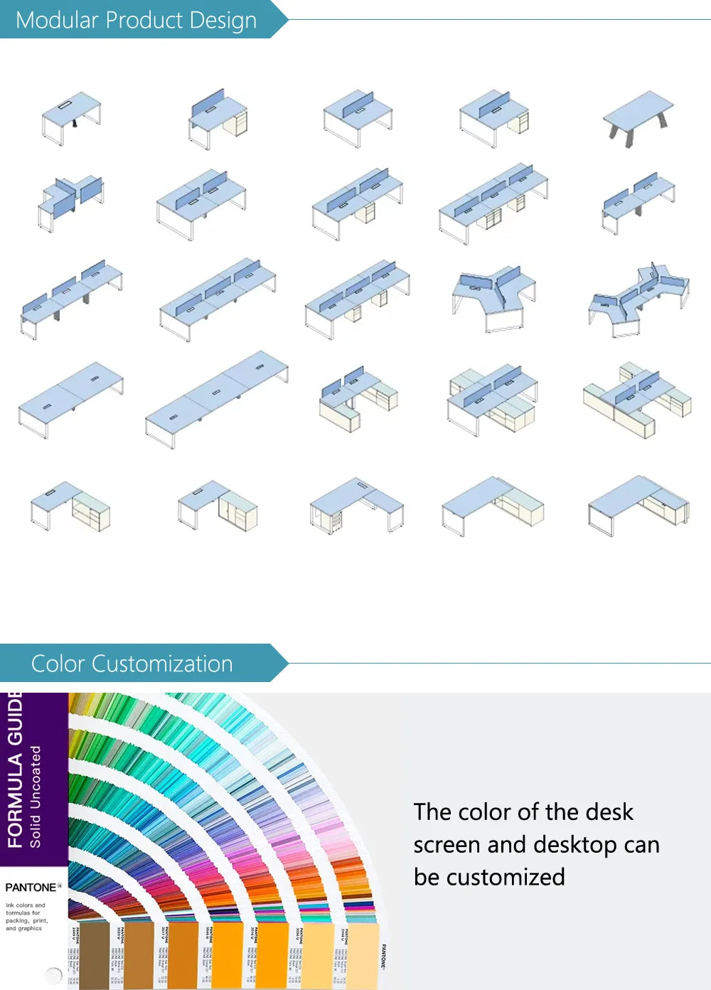 Factory Wholesale Workstation Desk Furniture Modern Employee Modularization Office Table  boss office desk