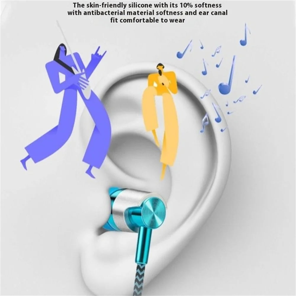 Wired In-ear Earphone In Ear Noise Cancellation Ergonomic Design Stereo Sports Music Headphones For Mobile Phone Everyday Use