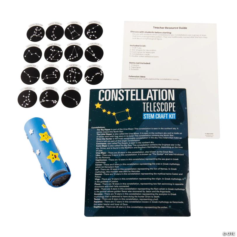 STEM Constellation Telescope Activity Learning Challenge Craft Kit - Makes 12