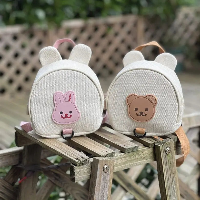 Pet Backpack Small Dog Cat Dog Backpack Chest and Back Traction Rope Backpacks Cute Rabbit and Teddy Bear Bag Dog Accessories