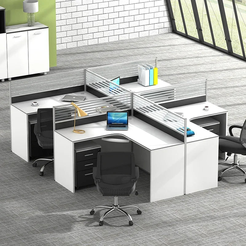 executive wooden office desk desk table office  4 6  person staff workstation office work desks