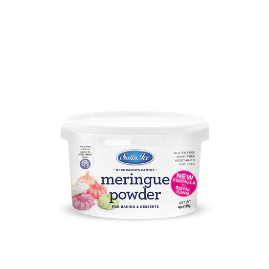 Satin Ice Meringue Powder - New Formula for Royal Icing 4 oz