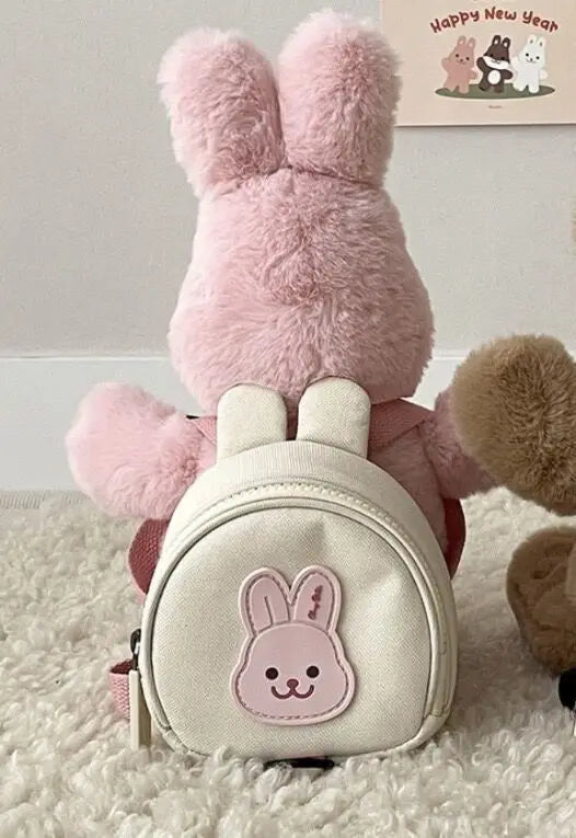 Pet Backpack Small Dog Cat Dog Backpack Chest and Back Traction Rope Backpacks Cute Rabbit and Teddy Bear Bag Dog Accessories