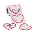 2 1/2" Valentine's Day To/From Heart Sticker Roll - 100 Pc.
