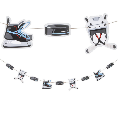 7 1/4" Hockey Garland – Game Day Party Décor