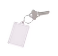 1 3/4" x 2 1/2" Picture Frame Clear Plastic Keychains – 12 Pc.