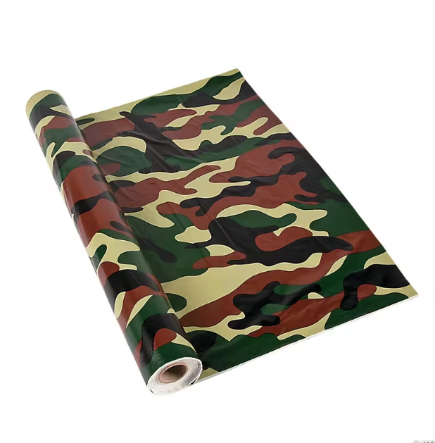 Camo Plastic Tablecloth Roll  40" x 100 ft.