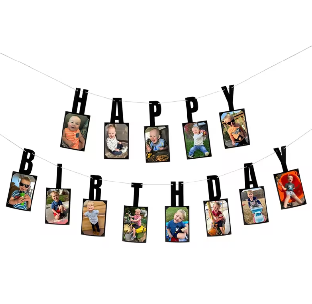 Happy Birthday Picture Garland - 2 Pc.