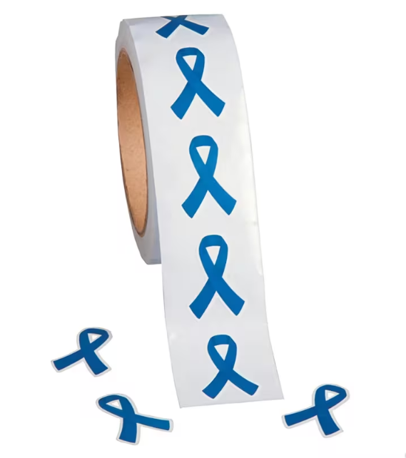 Bulk Awareness Ribbon Sticker Roll - 500 Pc.