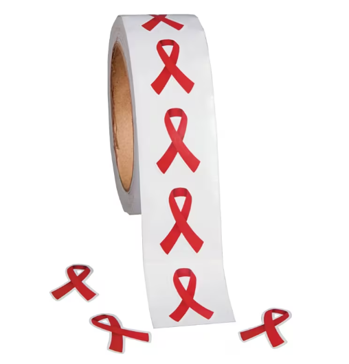 Bulk Awareness Ribbon Sticker Roll - 500 Pc.