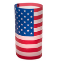 16 1/2" x 9" Patriotic USA Flag-Themed Plastic Lantern Luminary Wraps - 12 Pc.