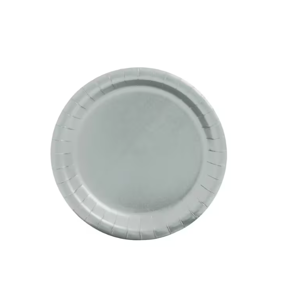 7" Solid Color Round Disposable Paper Dessert Plates - 24 Ct.