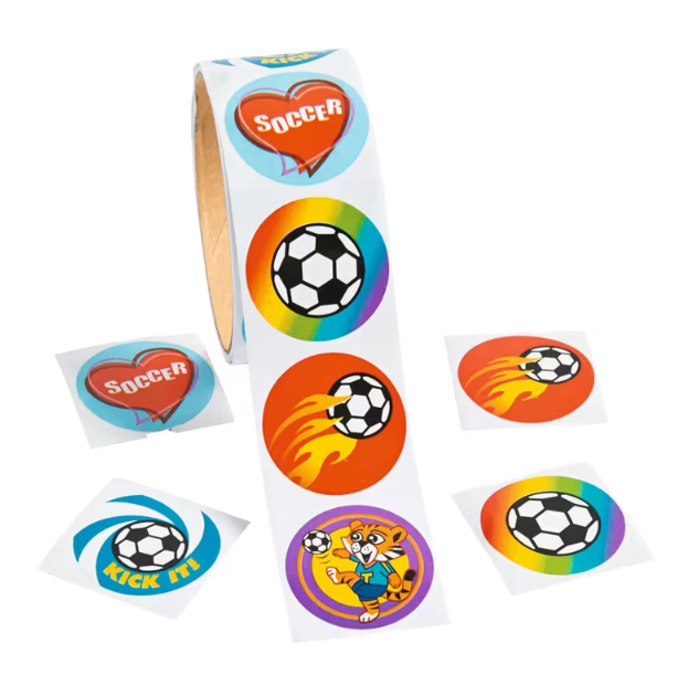 Soccer Sticker Roll - 100 Pc.