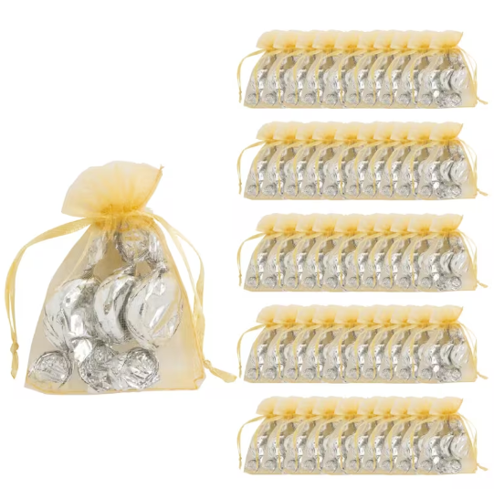 Bulk 50 Pc. Mini Organza Drawstring Treat Bags