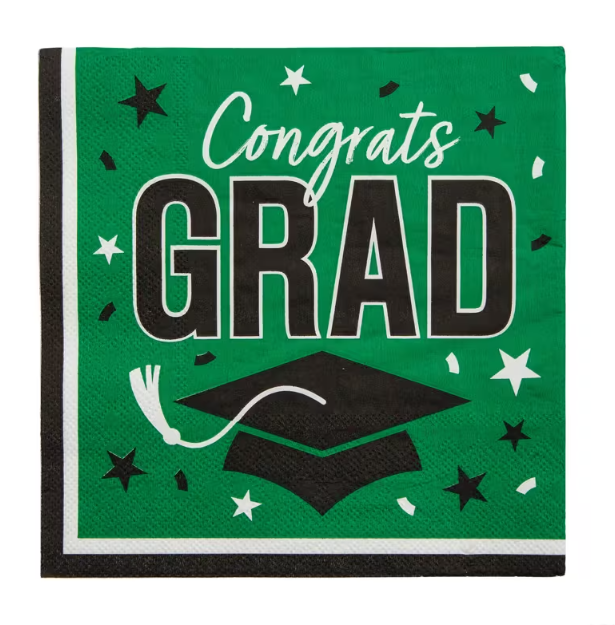 Congrats Grad Party Paper Luncheon Napkins 6 1/2" Bulk 50 Ct.