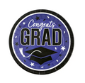 Graduation Party Congrats Grad Round Paper Dinner Plates 9" - 25 Ct.