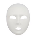 Full Face White Plastic Mask – One Size Fits Most