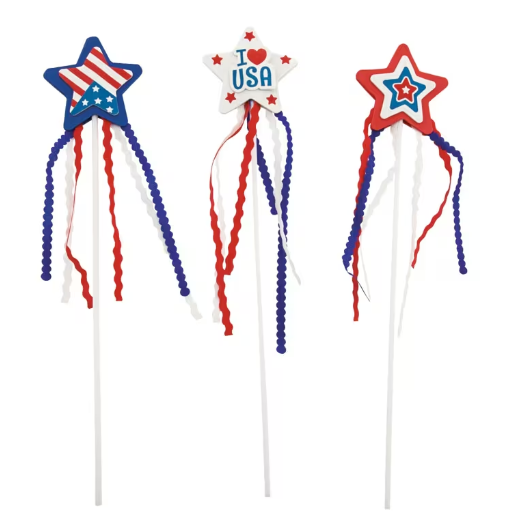 3" x 18 1/4" Patriotic Wand Foam Craft Kit - Makes 12