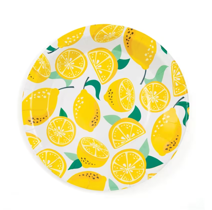 Lemon Party Paper Dinner Plates - 8 Ct.