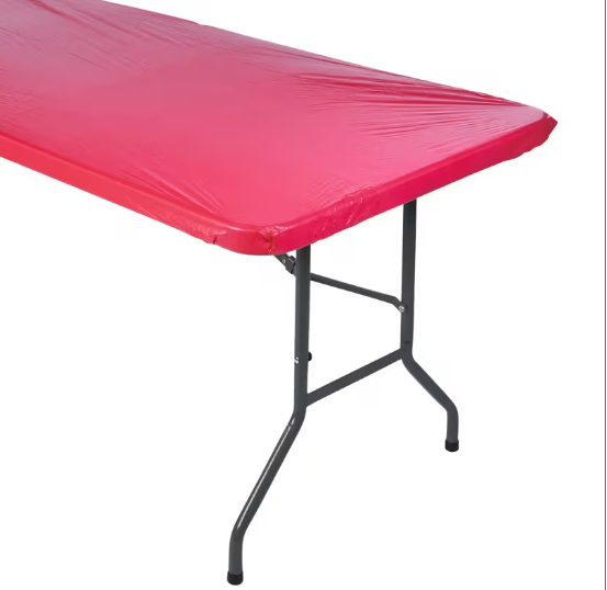 Fitted Rectangular Plastic Tablecloth – 40" x 96"