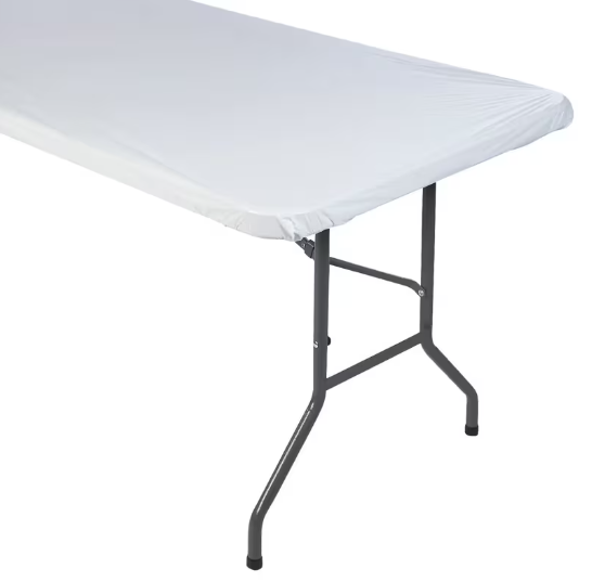 Fitted Rectangular Plastic Tablecloth – 40" x 96"