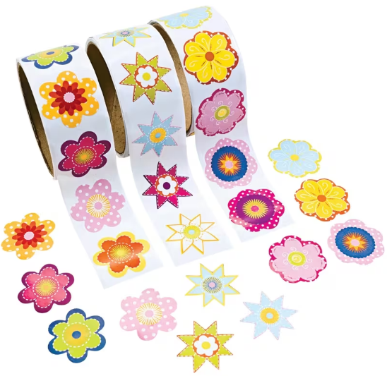 Flower Sticker Assortment – 300 Stickers Total