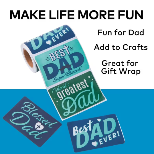 Father’s Day Sticker Roll – 100 Stickers