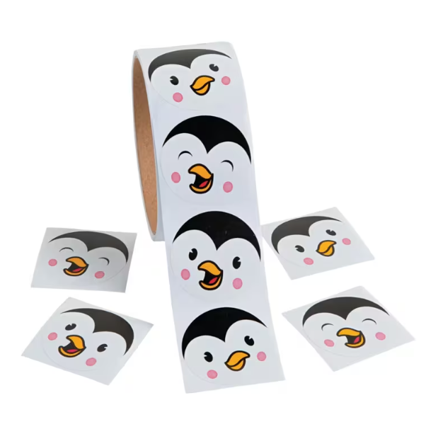 Penguin Face Stickers – 100 Stickers