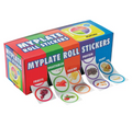 500 Pc. 1 1/2" Bulk MyPlate Food Groups Multicolor Paper Rolls of Stickers