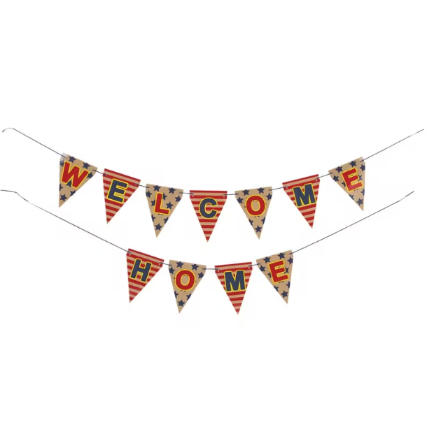 Patriotic Welcome Home Pennant Banner - 2 Pc.