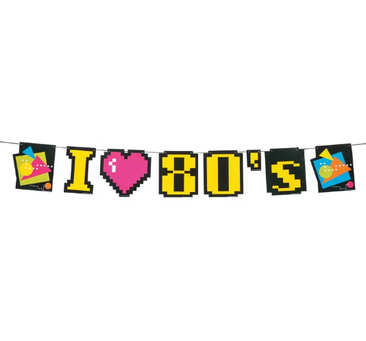80s Party Garland 9-inch