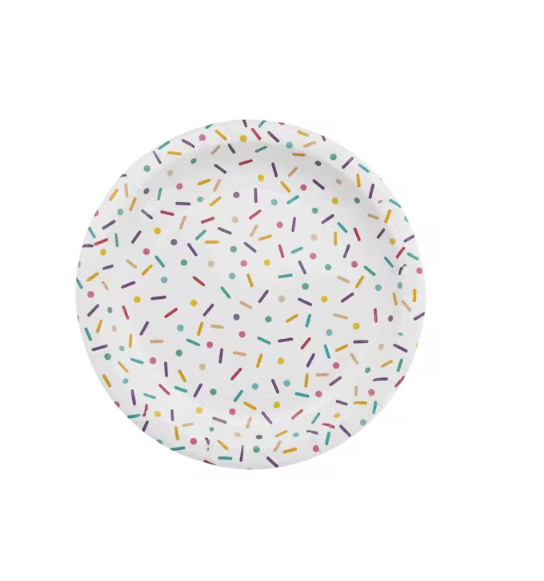 Ice Cream Party Sprinkles Paper Dessert Plates - 8 Ct.