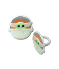 Star Wars The Mandalorian Grogu Cupcake Rings – 12 Count