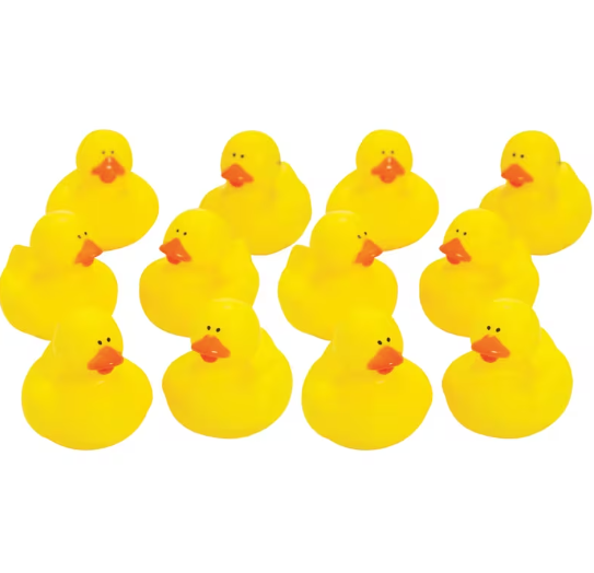 Classic Yellow Novelty Rubber Ducks - 12 Pc.