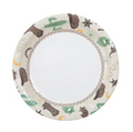 7" Western Icons Round Disposable Paper Dessert Plates - 8 Ct.