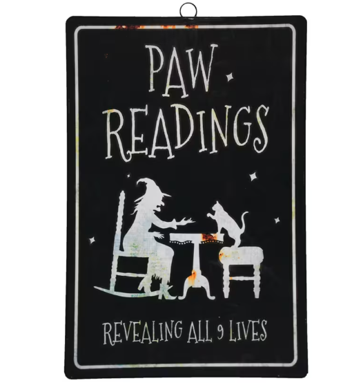 Paw Readings Metal Sign