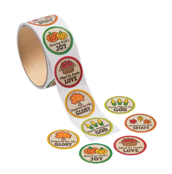 Faith Fall Market Sticker Roll - 100 Pc.