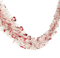 24 Ft. Valentine's Day Heart White & Red Foil Tinsel Garland