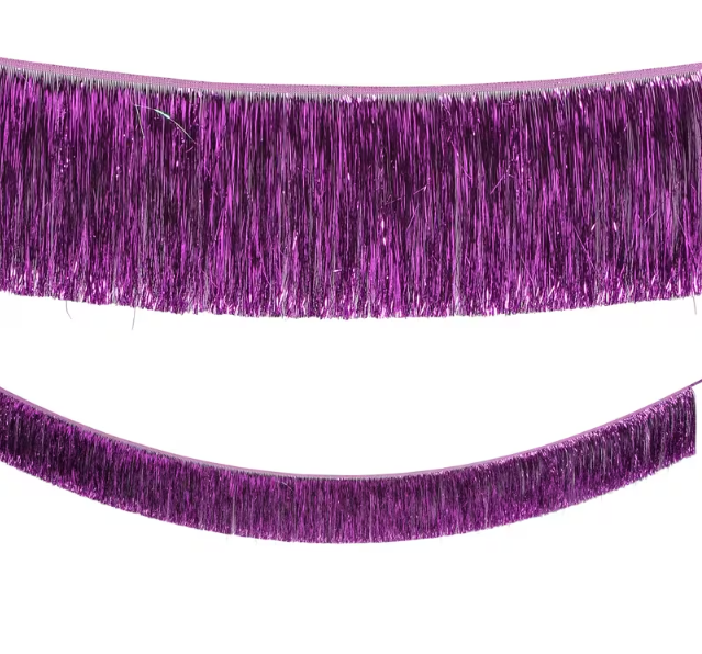 9 Ft. Ready-to-Hang Metallic Tinsel Fringe Garland