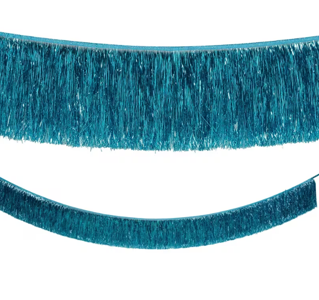 9 Ft. Ready-to-Hang Metallic Tinsel Fringe Garland