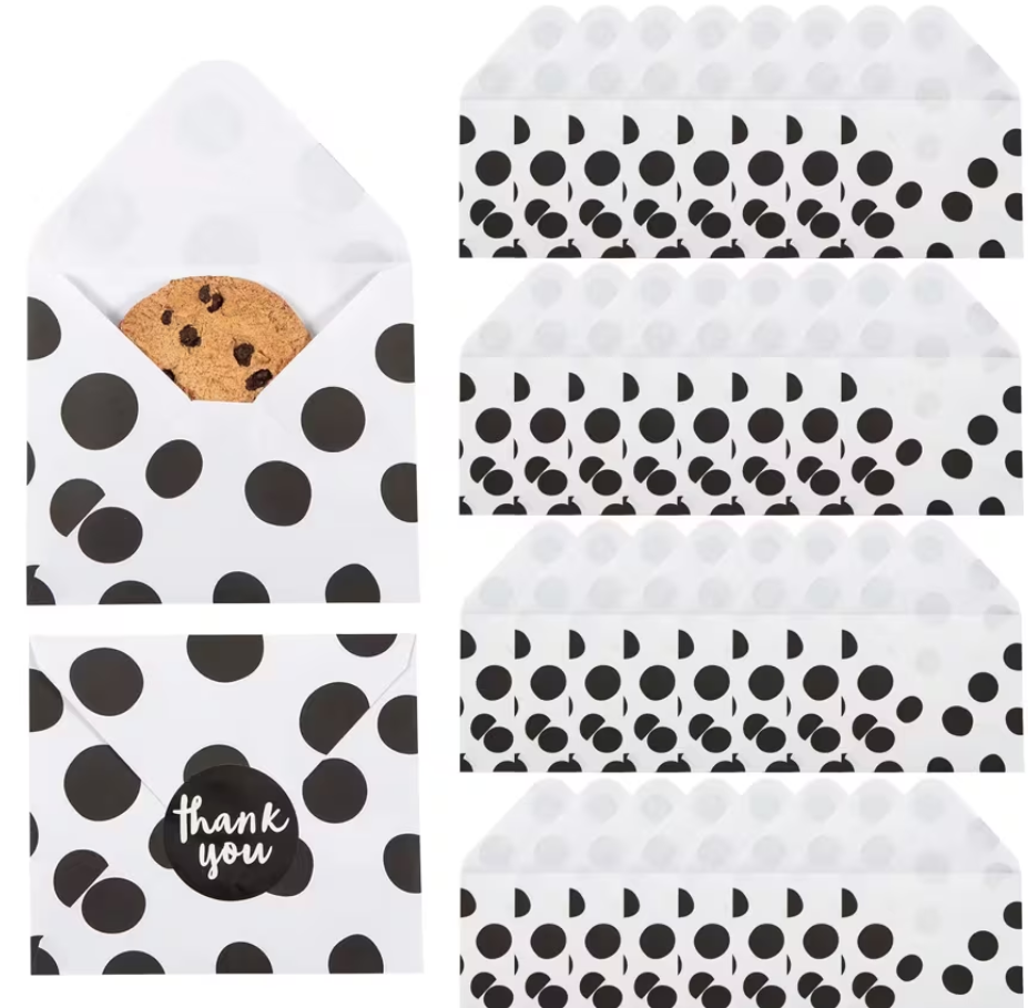 Thank You Treat Bags with Stickers Bulk 50 Pc.