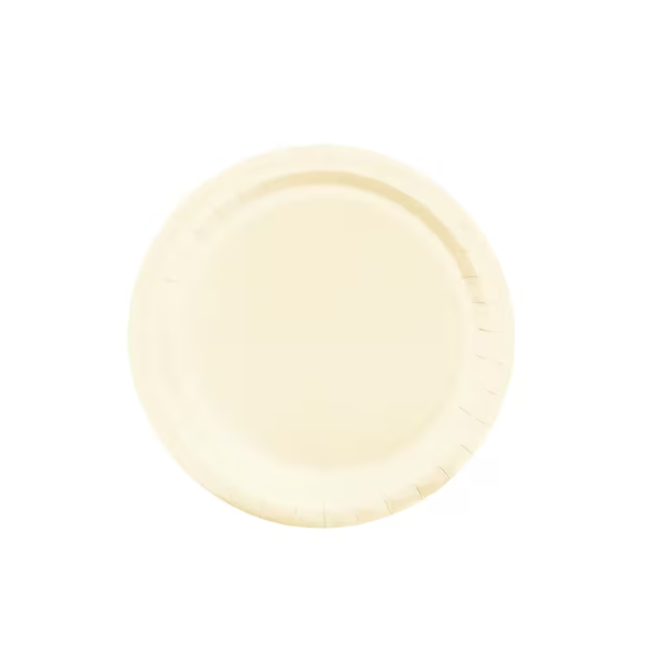 7" Solid Color Round Disposable Paper Dessert Plates - 24 Ct.