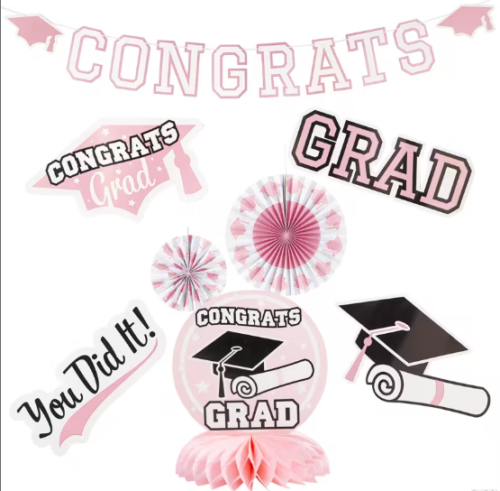 Congrats Grad Graduation Party Room Decorating Kit - 11 Pc.