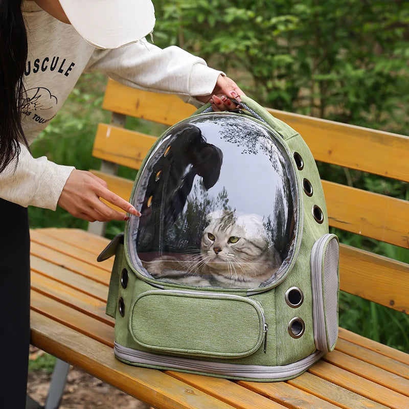 Pet Backpack Portable Travel Backpack Dogs and Cats Travel Portable Back Bag  Large capacity, Pet Carrier Bag for Cats and Dogs