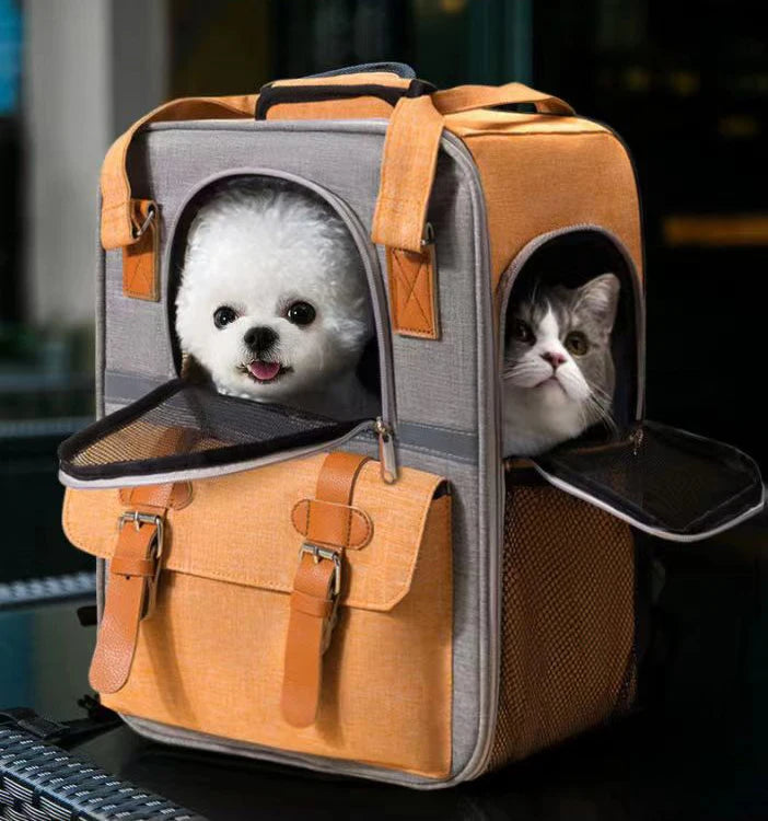 Pet Backpack,Dogs and Cats Travel Portable Back Bag,Large capacity,Pet Carrier Bag for Cats and Dogs, Portable Travel Backpack