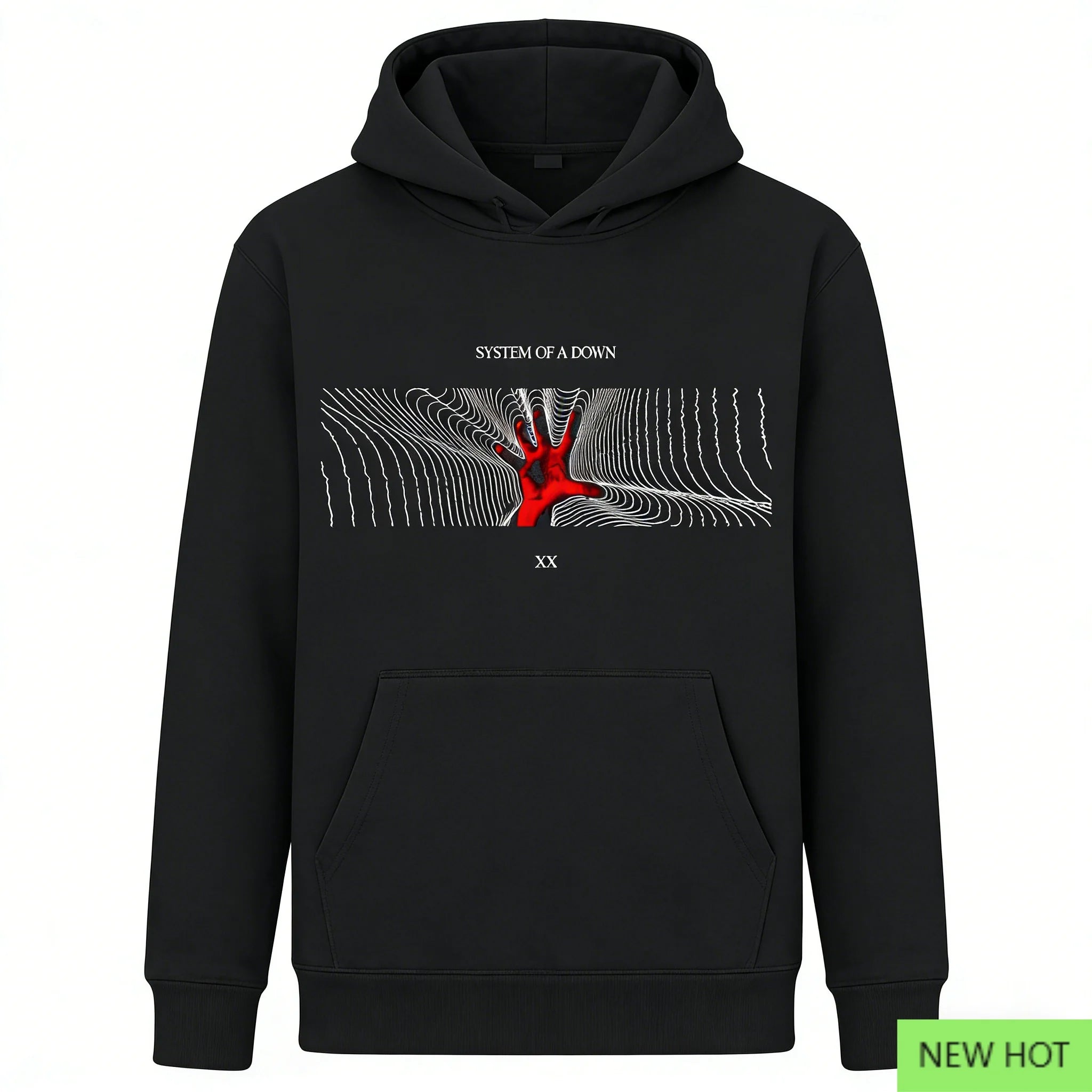 System of A Down Sweatshirt Abstract Graphic Black Print Casual Unisex Streetwear for Metal Rock Fans