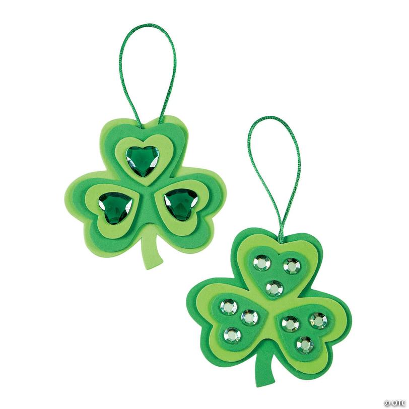Shamrock Ornament Craft Kit - Makes 12
